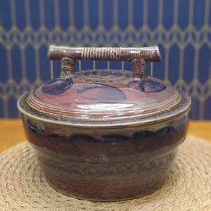 Vintage David Norton Handmade Pottery Vegetable/Seafood Steamer Signed